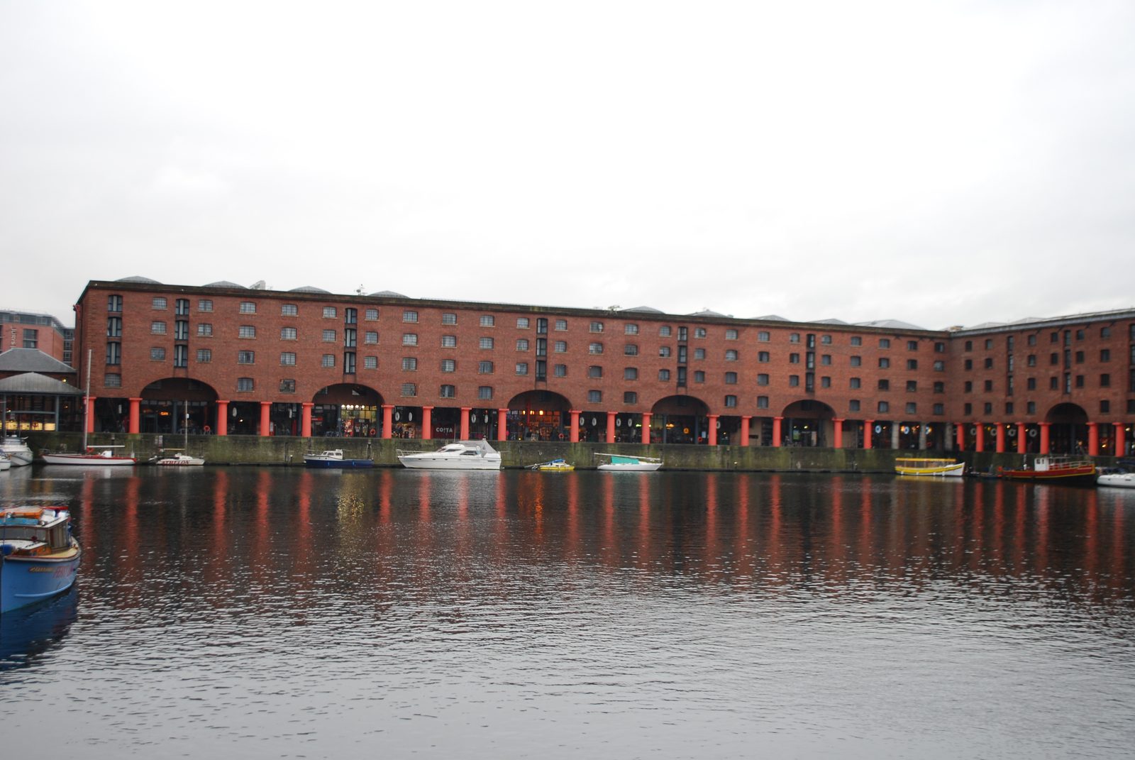 Red-brick warehouses around Albert Dock in Liverpool