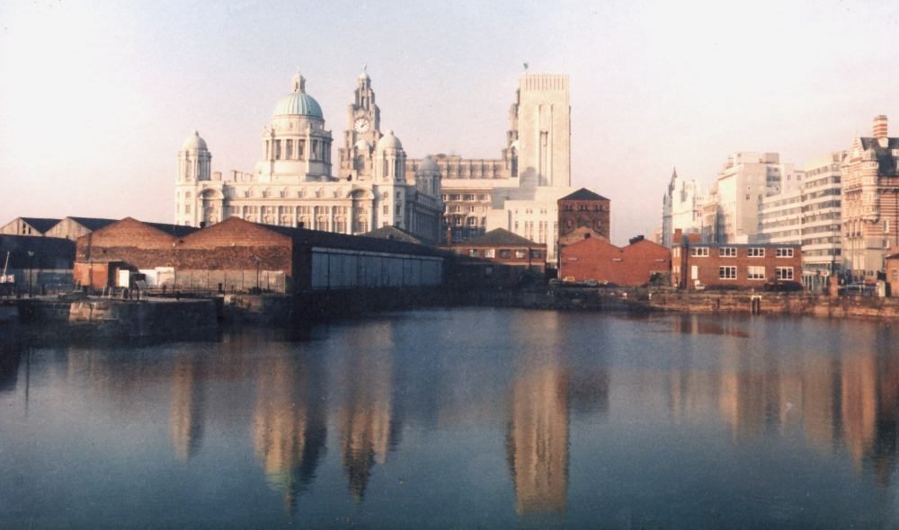 Liverpool waterfront skyline along the Mersey